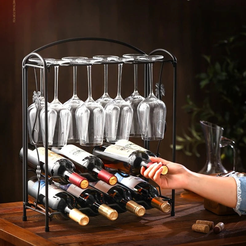 Household red wine glass rack wine cabinet wine rack ornament wine decoration upside down wine glass rack modern light luxury Oasis Select