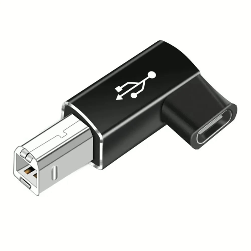 USB B Male to USB-C Female Adapter – Printer & MIDI USB Adapter Oasis Select Type-C to B CW Black