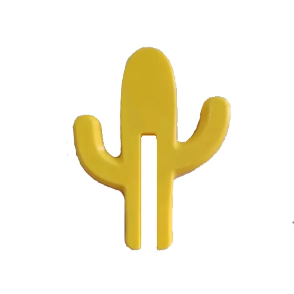 5-Pack Cactus Door Clip Hooks | No-Drill Space-Saving Plastic
