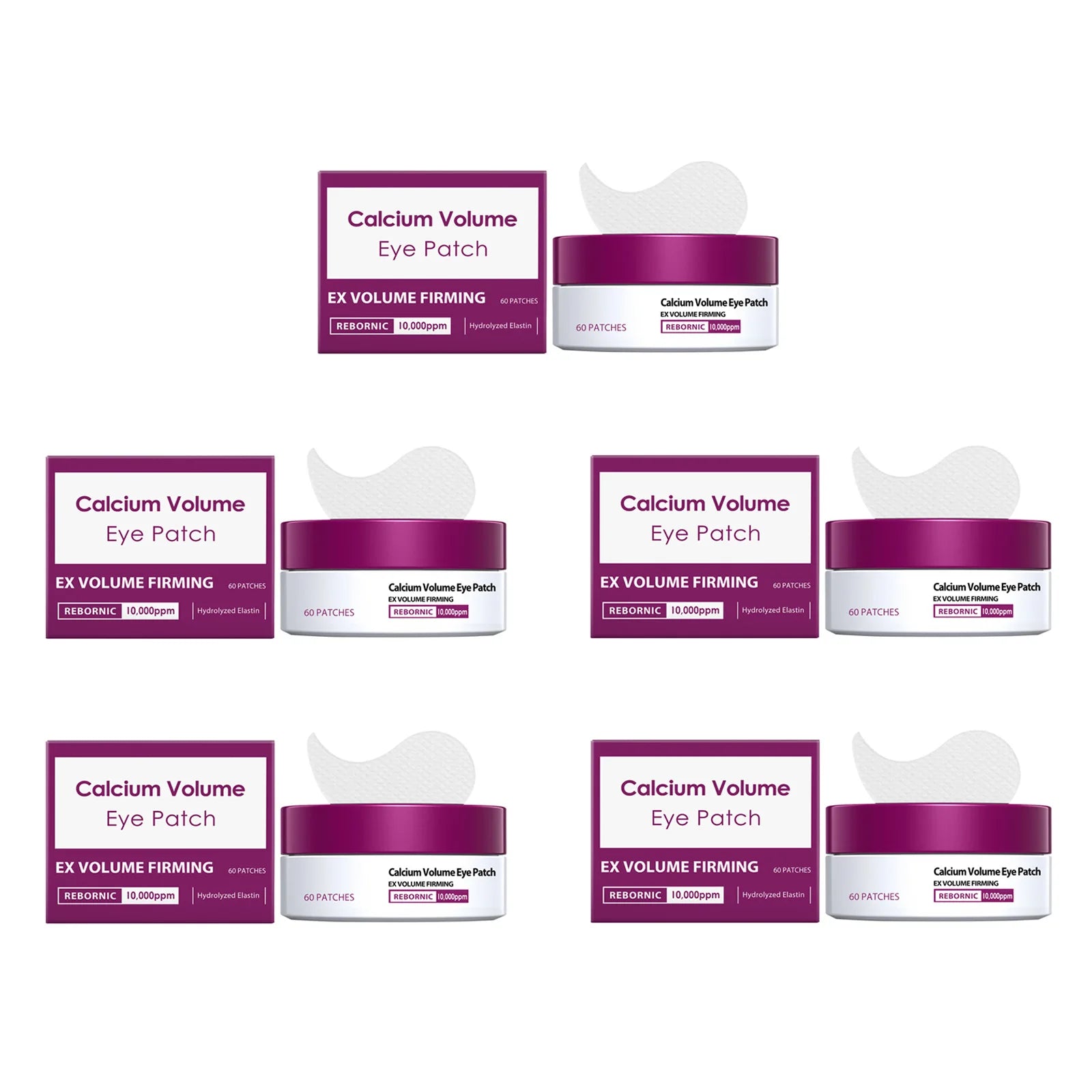 Calcium Volume Eye Patch Hydrating Smoothing Eye Treatment Anti-Puffiness Lifting Firming Eye Area Soft Smooth Eye Patch Oasis Select 5 x 60patches