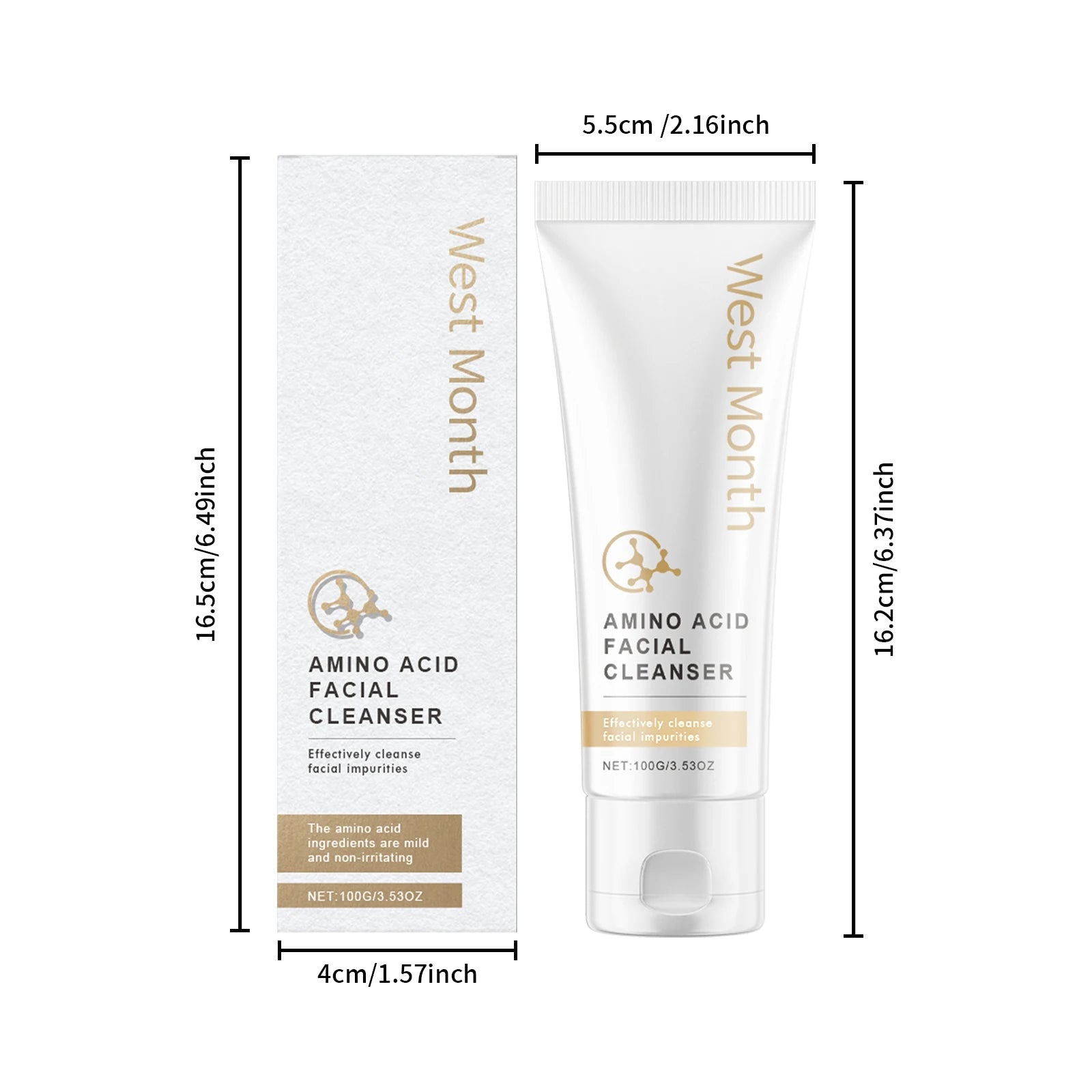 Amino Acid Facial Cleanser – Pore Purifying & Oil Control 100g Amino Acid Cleanser Oasis Select 100g Boxed