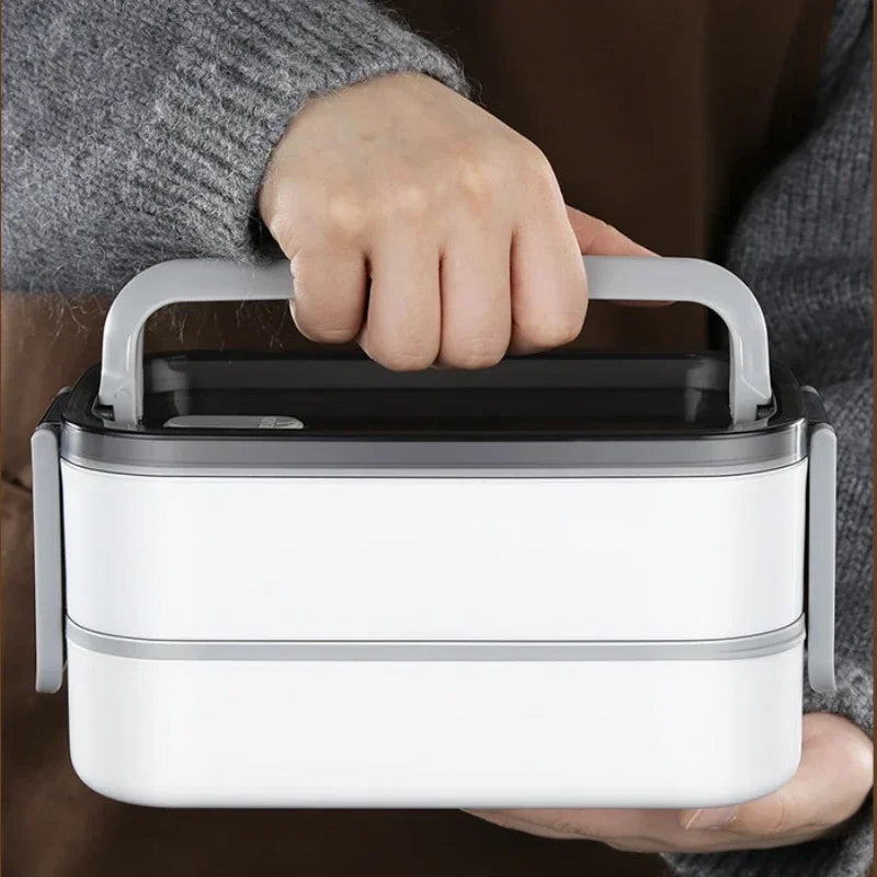 2 Layers Lunch Box with Lunch Bag 304 Stainless Steel for Adults Kids School Office Microwavable Portable Bento Food Containers Oasis Select