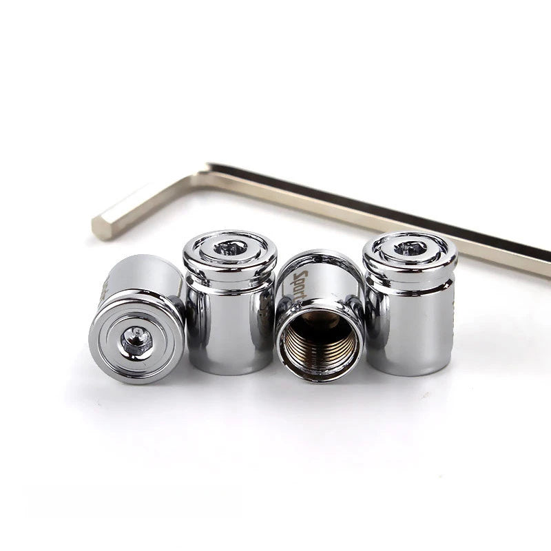 Tire valve stem cap - Universal anti-theft tire valve cap - Aluminum alloy cap - Wheel cap - Suitable for car caps Oasis Select silver