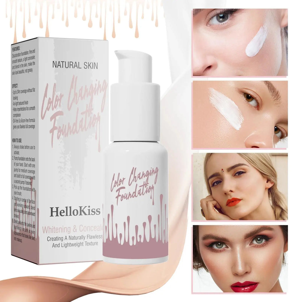 Temperature Changing Liquid Foundation Oil Control Brightening High Coverage Concealer Korean Base Makeup Long Lasting Oasis Select