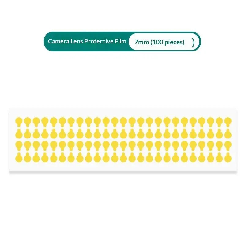 28/40/80/100pcs Protective Camera Sticker Dust Stickers High Temperature Tape For Phone Infrared Dot Matrix Protect Tool 7/12mm Oasis Select Yellow 7mm 100PCS