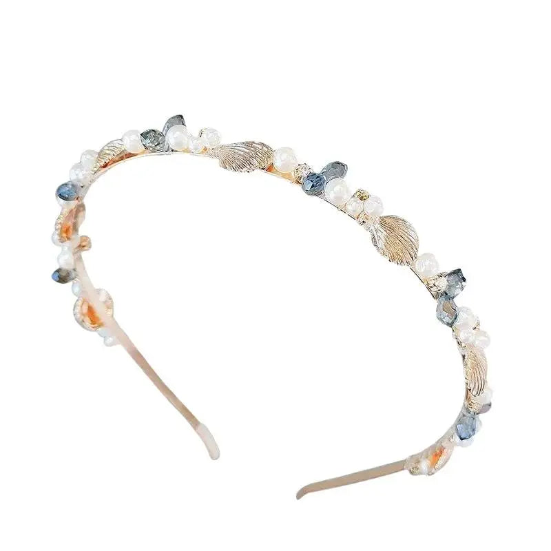 Starfish Shell Pearl Headband | Ocean Beach Hair Accessory Shell Hair Headband Oasis Select