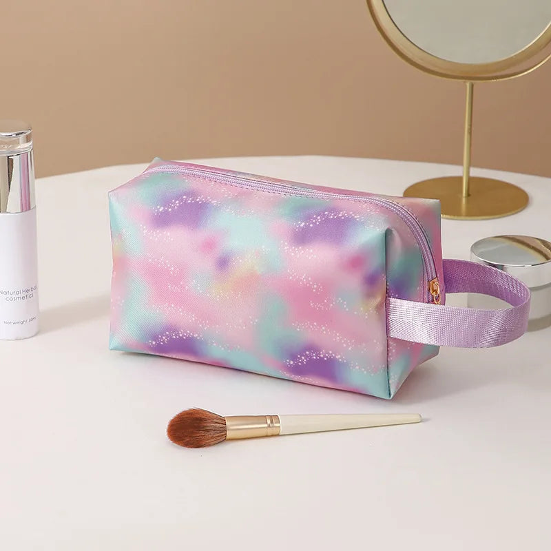 Gradient Cosmetic Bag with/without Handle, Waterproof Makeup Pouch, Portable Travel Toiletry Organizer for Women ﻿ Oasis Select