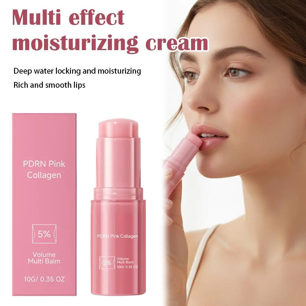 Pink Collagen Multi Balm Stick Deep Hydration Moisturizing Wrinkle Bounce Lifting Anti-Wrinkle Facial Cream Korean Beauty Care Oasis Select