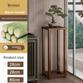 Flower stand Shelf Living room decorative ornament Flower table Solid wood multi-layer flower pot shelf Oasis Select Brown-80cm