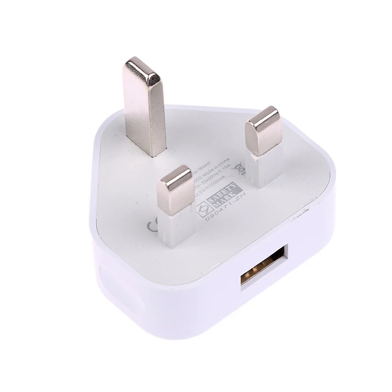 Universal UK Plug 3 Pin Wall Charger Adapter With 1/2 USB Ports Charging Charging Charger Oasis Select 1 USB Port