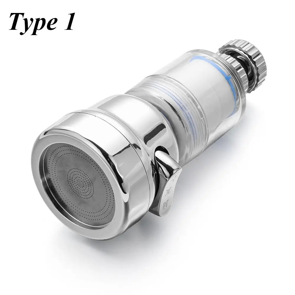 3 Modes Water-saving Tap Filter Head Diffuser Purify Conn Adjustable Faucet Nozzle Kitchen 360° Rotation Swivel Sprayer Aerator Oasis Select Type 1