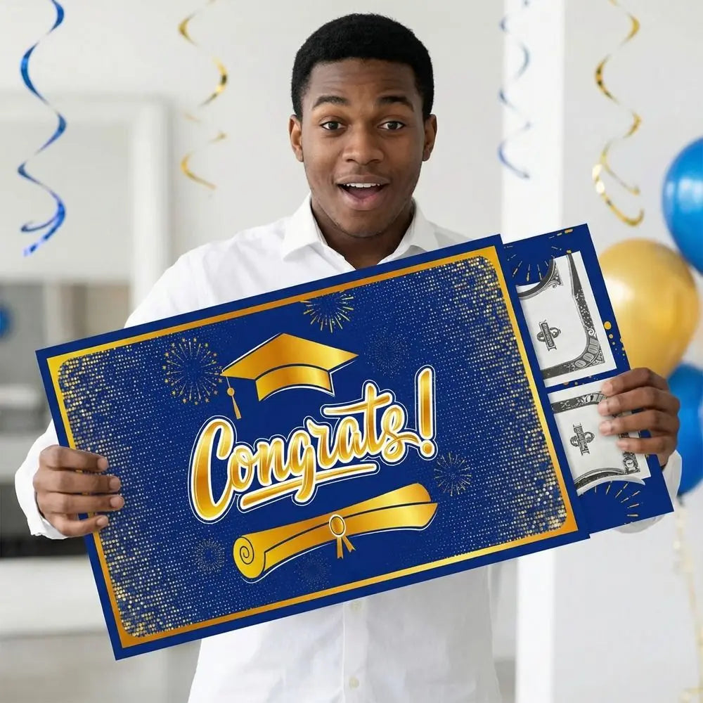 Class of 2026 Jumbo Graduation Money Holder Envelope | Blue