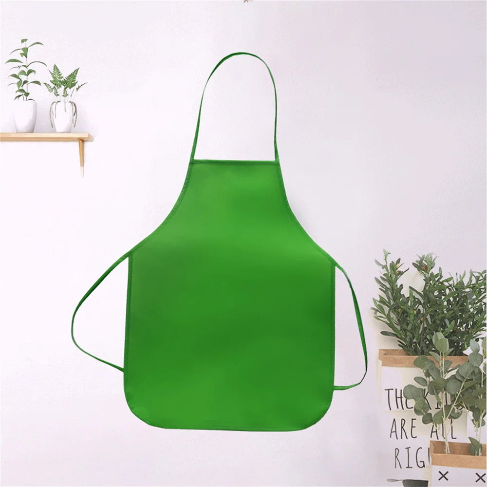 Children Aprons Unisex Waterproof Non-Woven Fabric Painting Kids Apron Colorful for Activities Art Painting Class Craft Apron Oasis Select Green