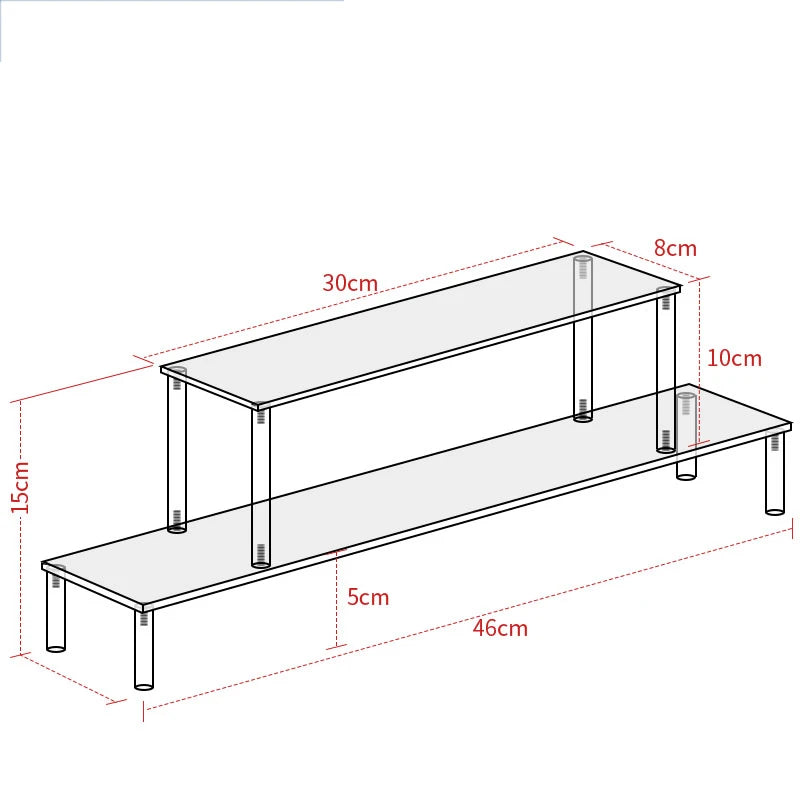 4-Tier Acrylic Display Shelf for Figures, Jewelry & Collectibles