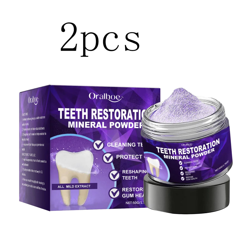 Oralhoe Purple Tooth Whitening Powder 50g – Fresh Breath Tooth Whitening Powder Oasis Select 100g boxed