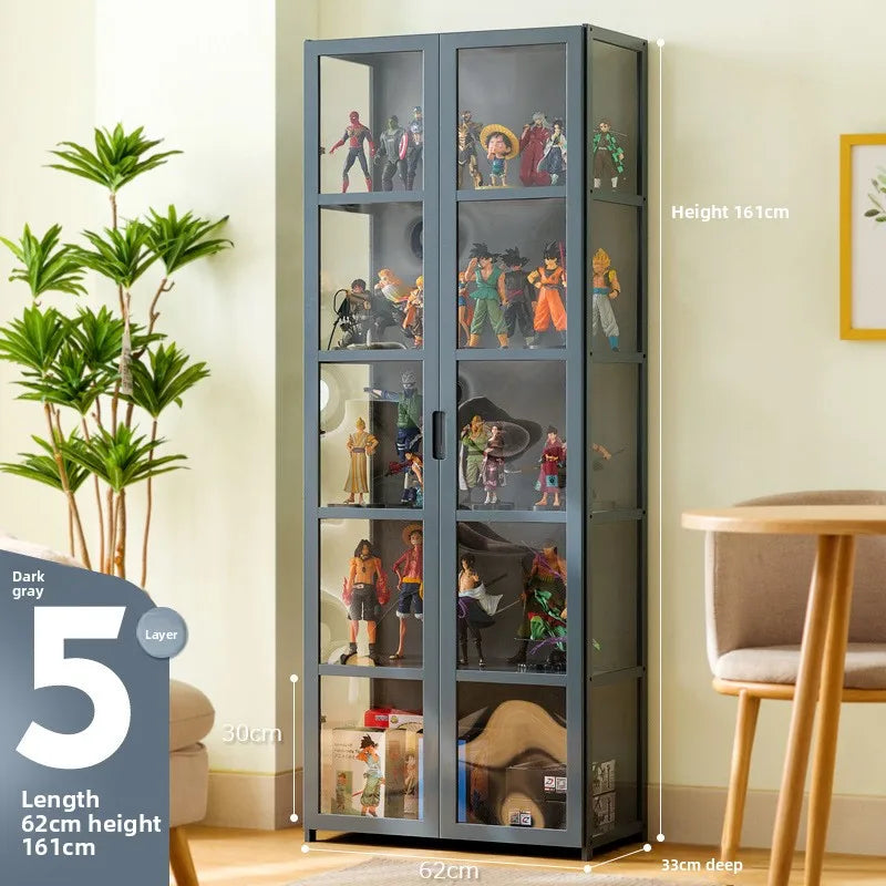 Figure display cabinet Acrylic display cabinet Lego display rack Transparent imitation glass Cosmetics shelf Household Oasis Select Fifth floor 62
