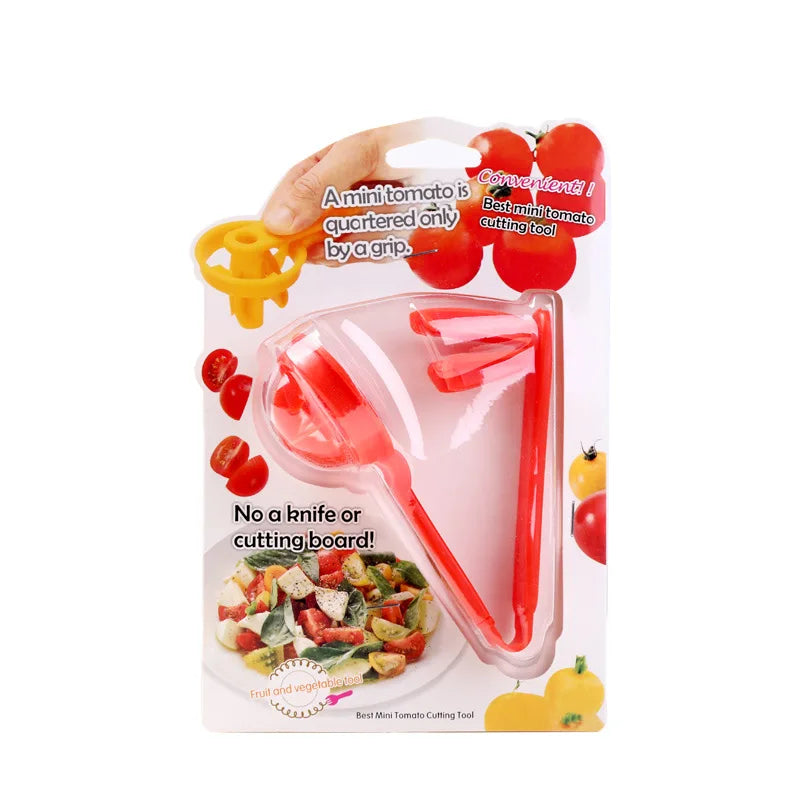 1Pcs Cherry Tomato Grape Strawberry Cutter Multi Fruit Slicer Kitchen Gadget for Perfect Cuts Safety Material Oasis Select