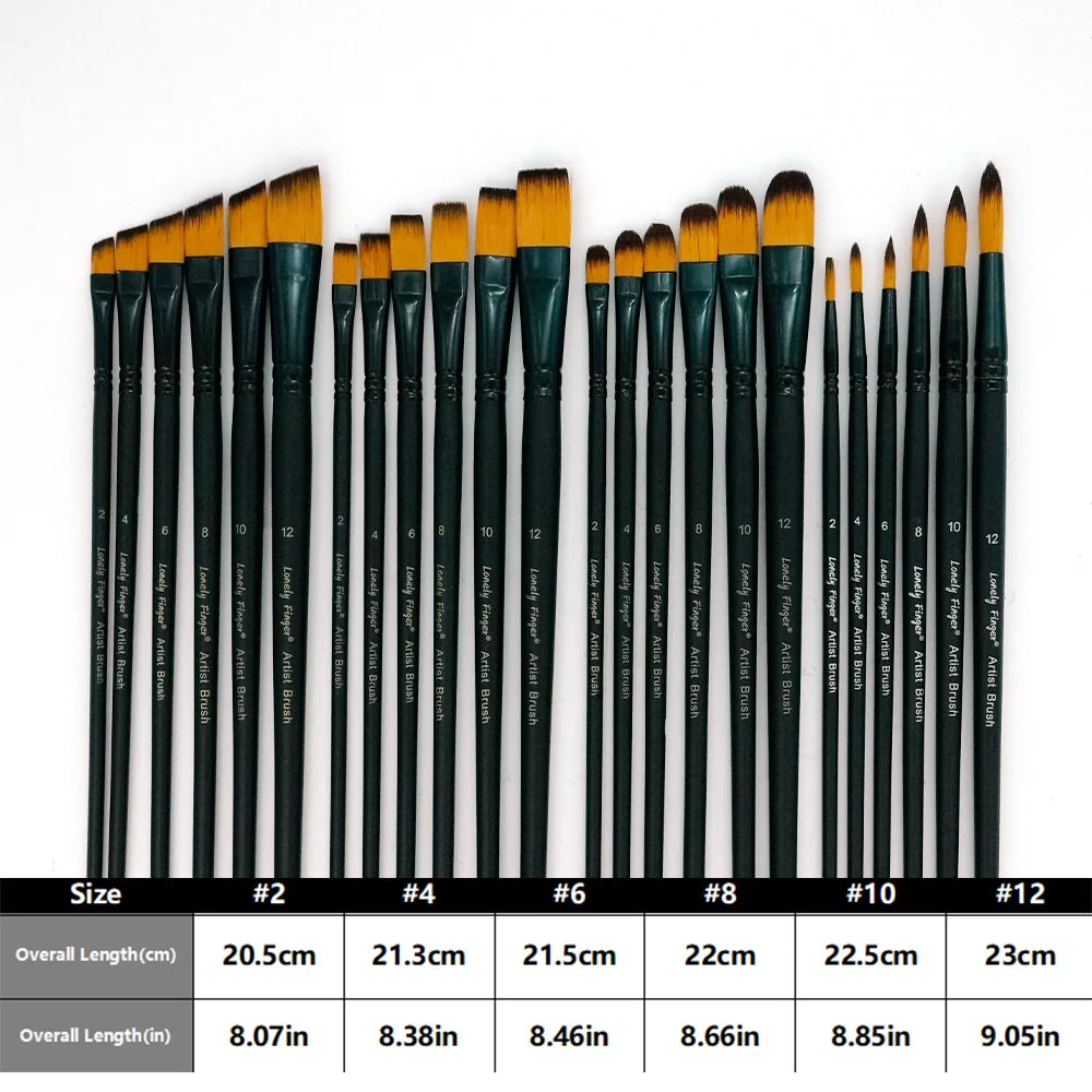 Watercolor Paint Brushes, Nylon Paint Brush Set 6/24Pcs, Artist Paintbrushes for Acrylic Painting, Watercolor Oil Brushes Profes Oasis Select