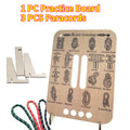 Scouts Beginners Knot Practice Board Wooden 16 Knots 3 Paracord Camping Climbing Survival Bushcraft Educational Training Tool Oasis Select Combo A