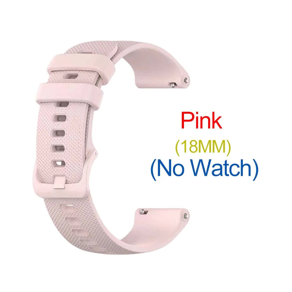 Silicone Watch Band 18/20/22mm – Garmin, Amazfit, Samsung & More Silicone Watch Band Oasis Select Rose Pink 18mm