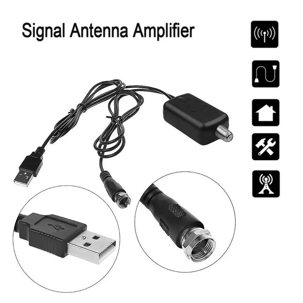 HDTV Antenna Amplifier – 200 Mile Indoor/Outdoor Signal Booster