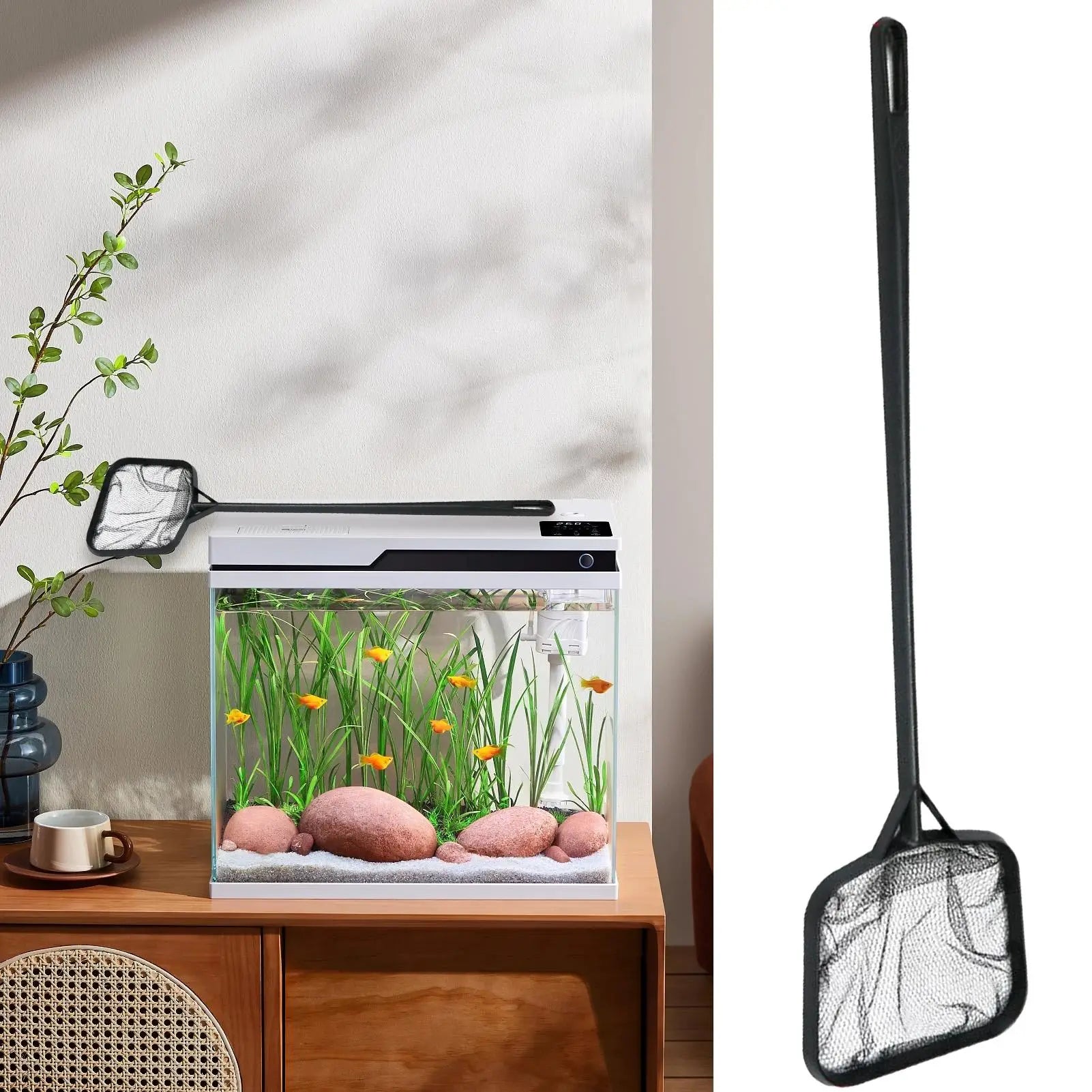 Pool Nets for Cleaning Fish Tank Salvage Net Aquarium Cleaning Tool Portable Debris Removal Accessories for Fish Tank Tubs Oasis Select