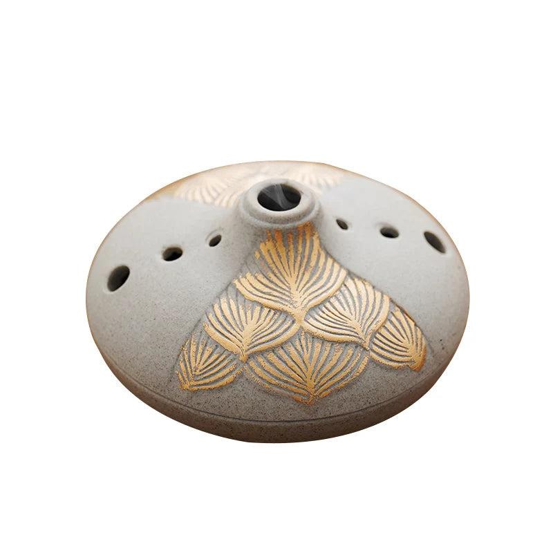 Lotus Incense Burner Tao Sha Tea Dish Incense Burner Wormwood Mosquito Repellent Household Indoor Creative Aromatherapy Stove Oasis Select