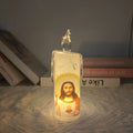 Jesus Virgin Christ Lamp Romantic Tealight Electronic Flameless LED Devotional Prayer Candles Light Religious Decoration Oasis Select 09