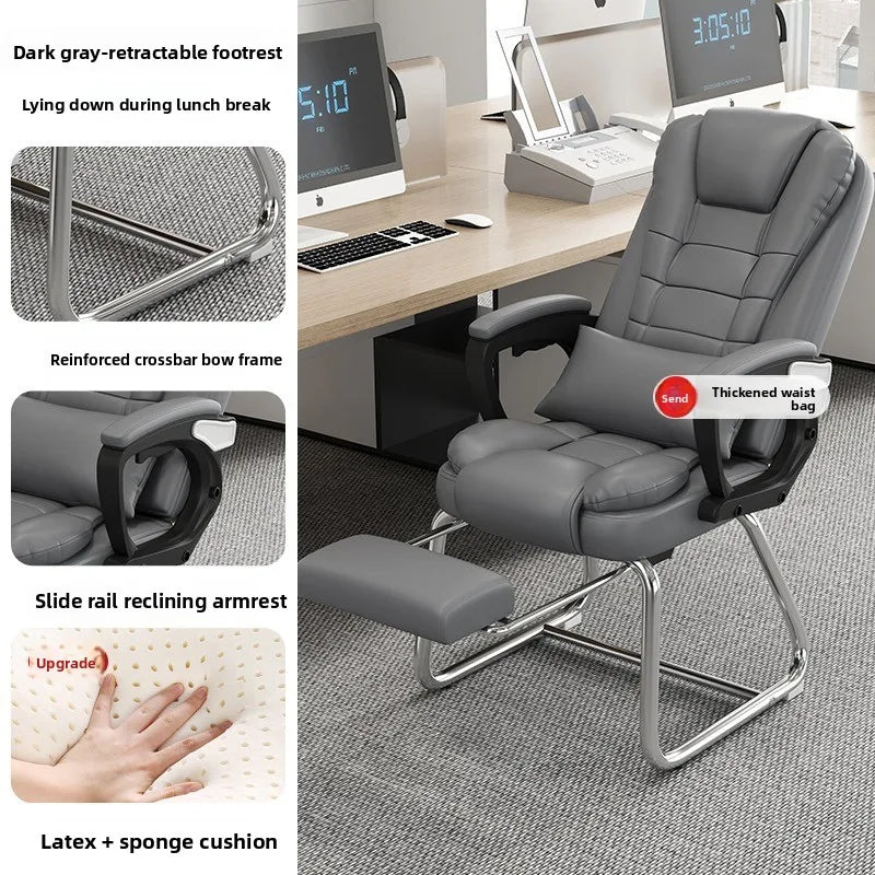 Computer chair, home office chair, comfortable for human body, reclining boss chair, chess and card room mahjong chair Oasis Select Chocolate