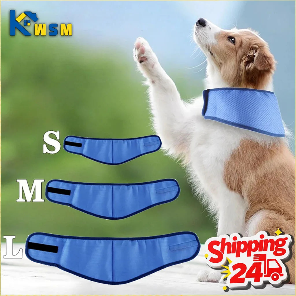 1-10PCS Pet Cooling Scarf for Dogs Summer Ice Silk Cooling Bandana Neck Wrap for Heat Relief Reusable Chill Mat for Pets Oasis Select