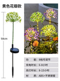 LED Solar Waterproof Lotus Lamp, Ground Insert Lamp, Outdoor Garden Lawn Lamp Solar Garden Light Oasis Select Yellow 5W