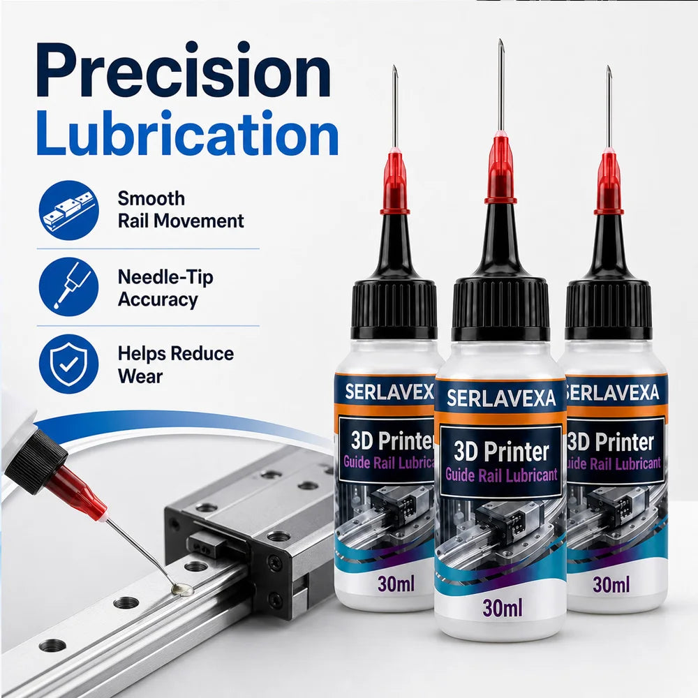 SERLAVEXA 3D Printer Lubricant 30ml and MIRAVEXL Glue Stick 25g Kit, for Smooth Guide Rails, Strong Adhesion, Easy Print Removal Oasis Select