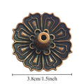 1PCS Lotus Alloy Incense Burner Stick Holder Home Buddhism Line Incense Plate Sandalwood Coil Base Temples Delicate Home Decor Oasis Select hts