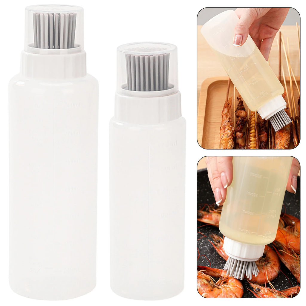 Silicone Oil Bottle with Brush – BBQ, Frying & Baking