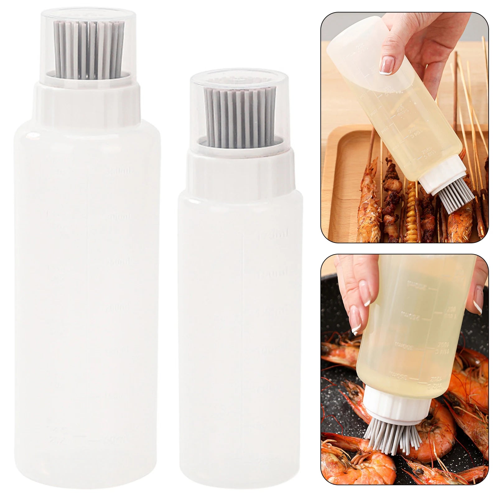 Silicone Oil Bottle with Brush – BBQ, Frying & Baking