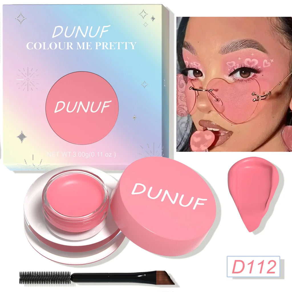 DUNUF Cream Eyeshadow & Eyeliner Gel – 12 Matte Shades