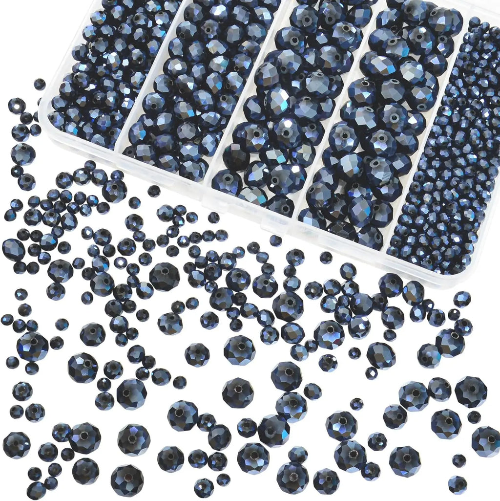 800Pcs 4/6/8/10mm Crystal Glass Beads for Jewelry Making Beads for Bracelets Necklace Pendants Making Supplies Oasis Select 5