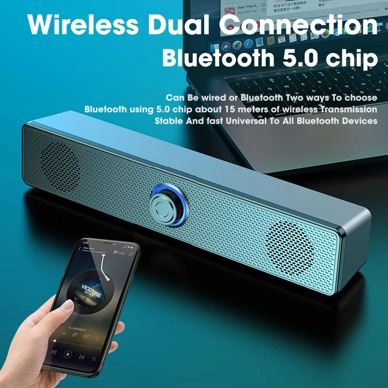 AyeBeau Bluetooth 5.3 Soundbar Speaker for PC, TV & Laptop