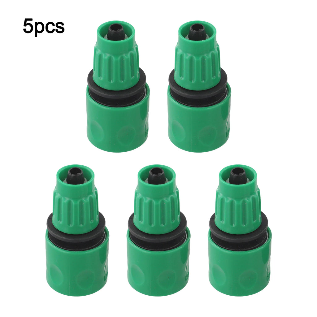 5pcs One-Way Quick Connector 3/8" Garden Watering Hose Irrigation Connector Water Pipe Connection Garden Agriculture Accessories Oasis Select 5pcs
