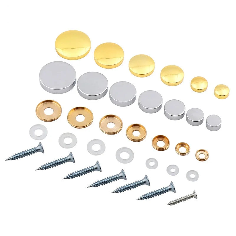 4Set/Bag Mirror Decorative Nail Advertising Glass Screw Cap Cover Fasteners Stainless Steel Billboard Fixing10-16mm Oasis Select