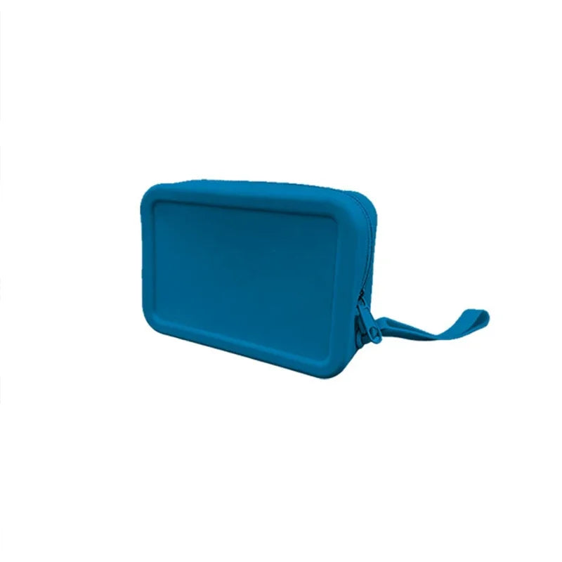 Silicone Travel Makeup Bag – Organizer, Coin Wallet & Key Pouch Silicone Organizer Bag Oasis Select Blue