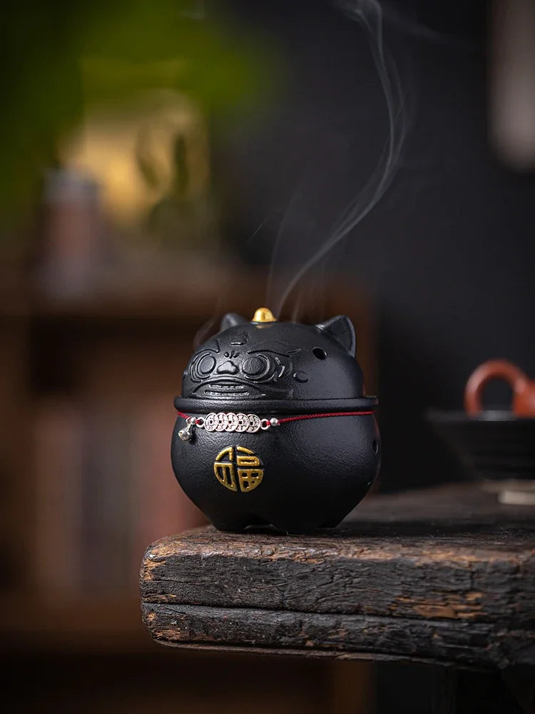 Zhaocai Xinglion line incense burner Household indoor incense burner ceramic incense burner Oasis Select