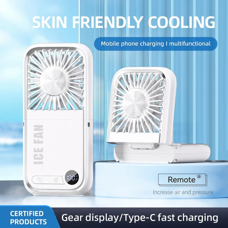 URGGU Semiconductor Cooling Pocket Fan | Power Bank & LED Display