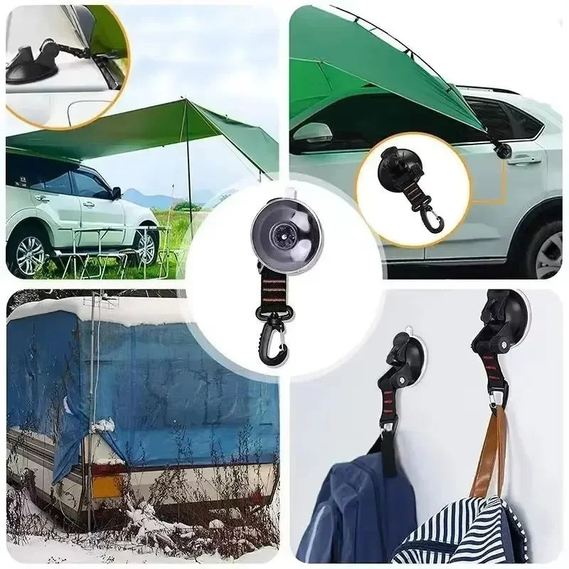 Outdoor Camping Car Tent Suction Cup Buckle Portable Suction Cup Hook Tent Hook Sun Protection Rain Cover Car Window Suction Cup Oasis Select