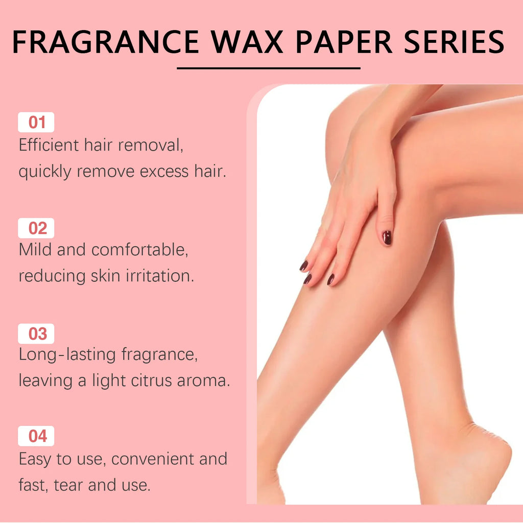 Hair Removal Wax Strip Professional Depilatory Cold Wax Strip Long Lasting Smooth Effective Gentle Body Facial Depilatory Oasis Select
