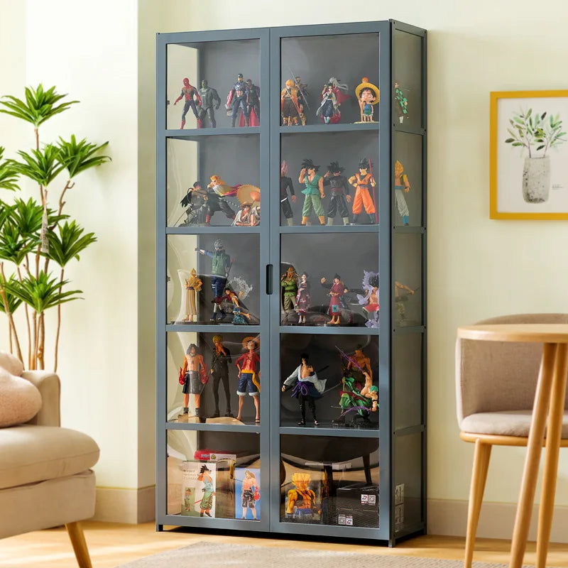 Figure display cabinet Acrylic display cabinet Lego display rack Transparent imitation glass Cosmetics shelf Household Oasis Select