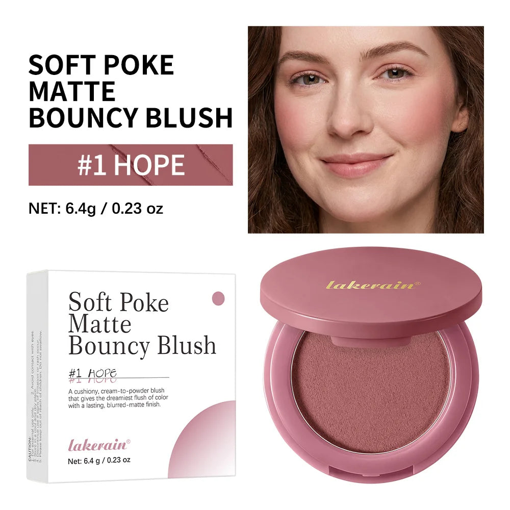 Lakerain Matte Bouncy Blush – Velvety, Lightweight & Long-Lasting