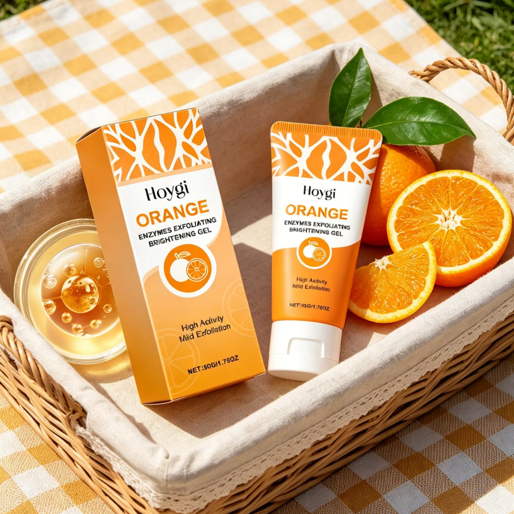 Hoygi Enzymes Exfoliating Brightening Gel Orange Oil Control Dead Skin Remove Unclog Pores Gentle Formula Facial Cleansing Gel Oasis Select
