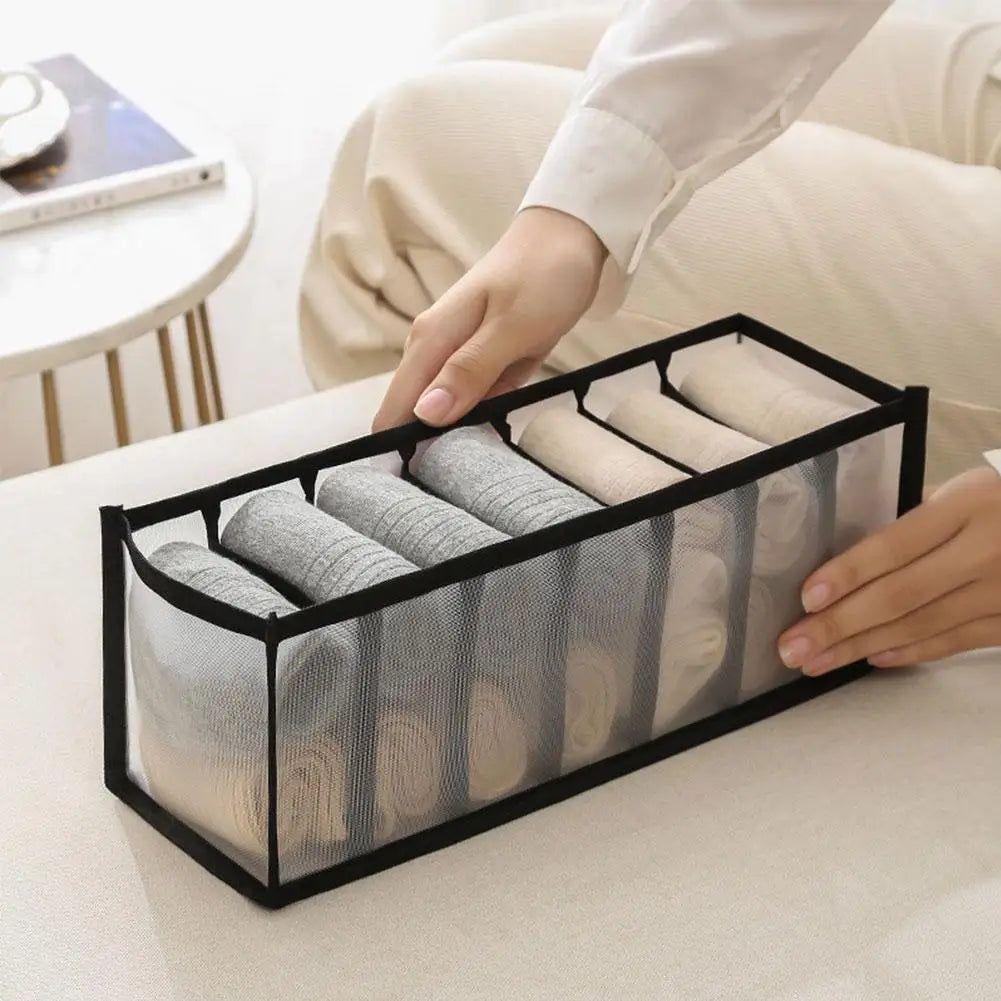 Clothes Organizer Jeans Pants Storage Box Wardrobe Drawer Organizer for Underwear Bra Ties T-Shirt Socks Organization System Oasis Select