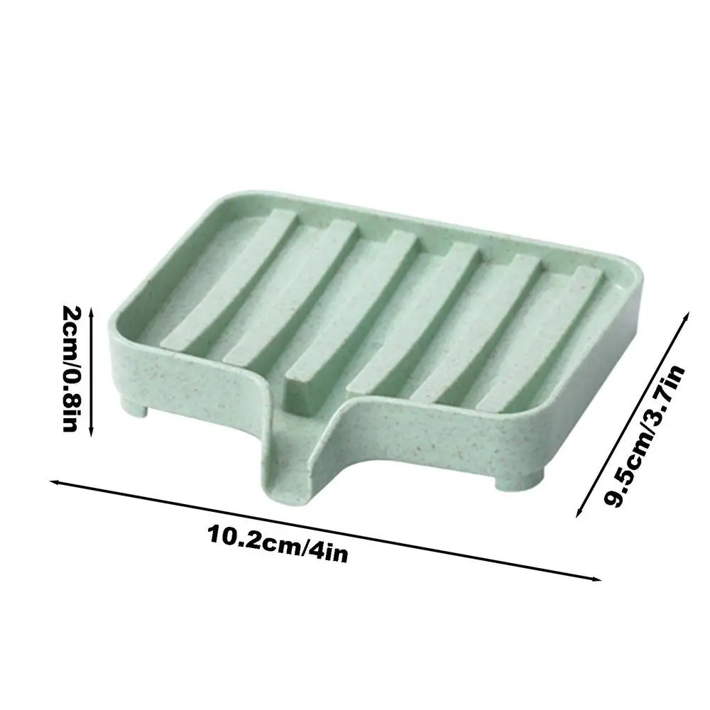 Soap Dish with Drain Soap Tray Shower Soap Storage Bathroom Accessories Multipurpose Household Soap Drain Rack for Bathroom Oasis Select Green